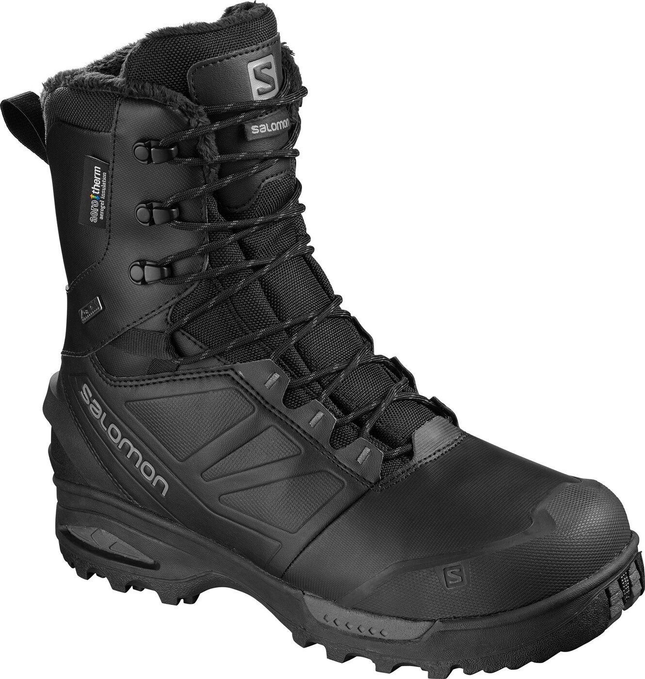Salomon black boots discount